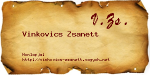Vinkovics Zsanett névjegykártya